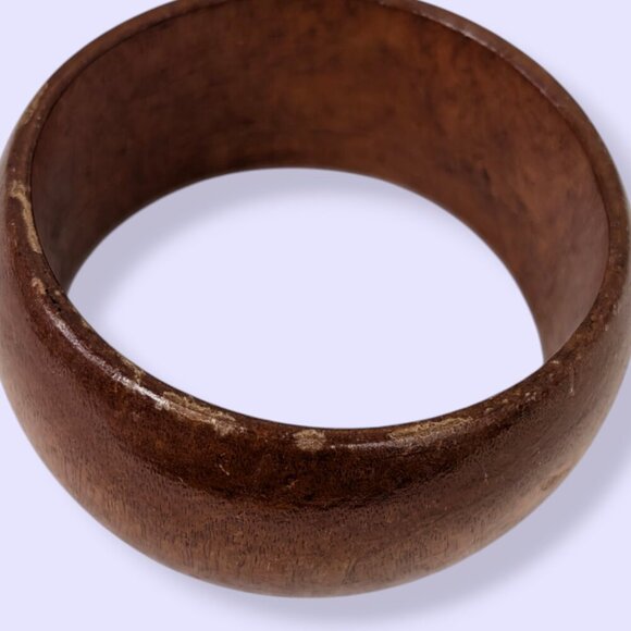 (2/$20) Chunky Wooden Bangle Bracelet - Picture 4 of 5